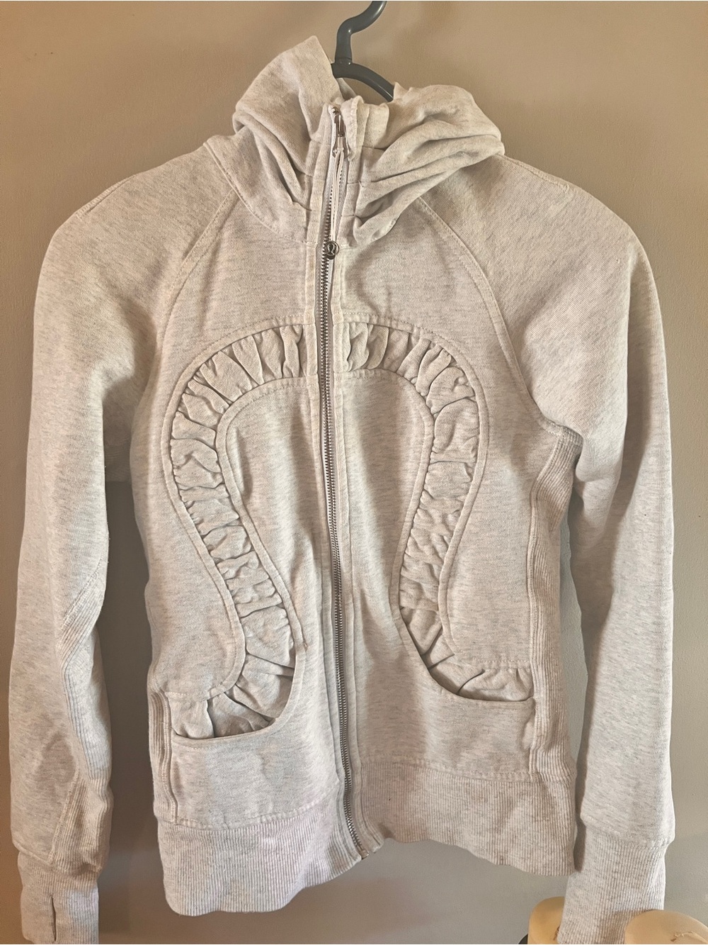Lululemon ' Light Gray Hooded Scuba